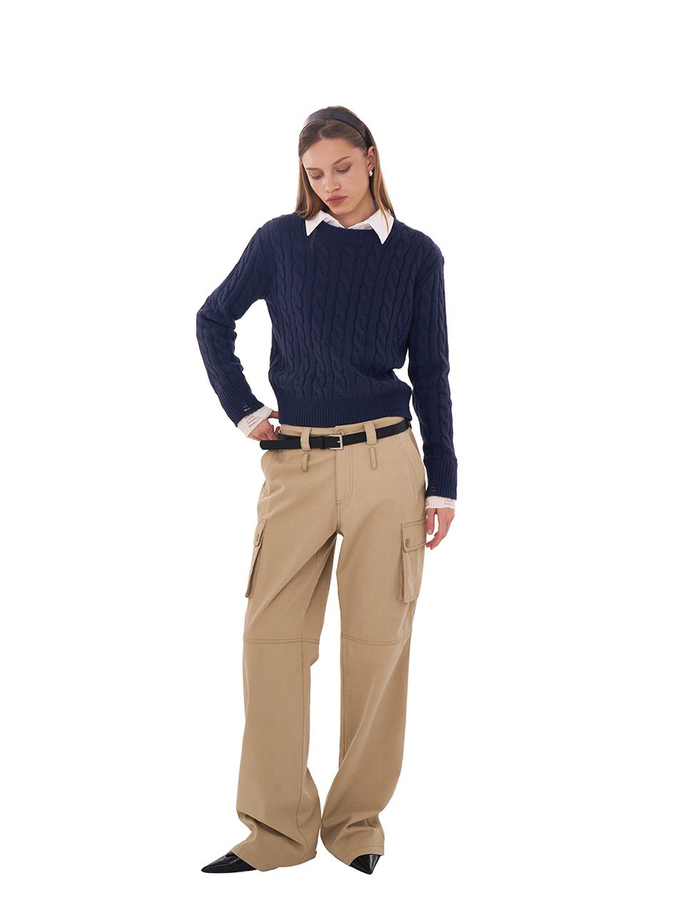SweetChilling Vintage American Cargo Pants With Multi-Pockets Workwear Pants