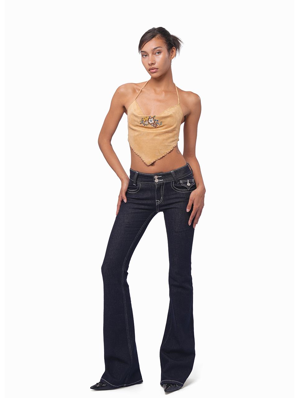 SweetChilling Vintage American Flare Denim Jeans For Women