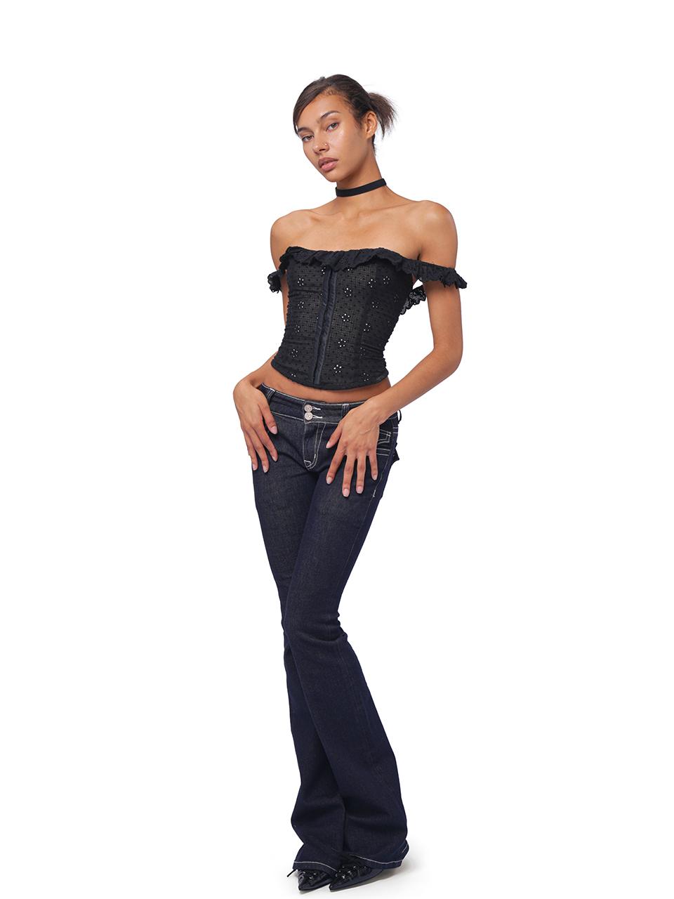 SweetChilling Vintage American Flare Denim Jeans For Women