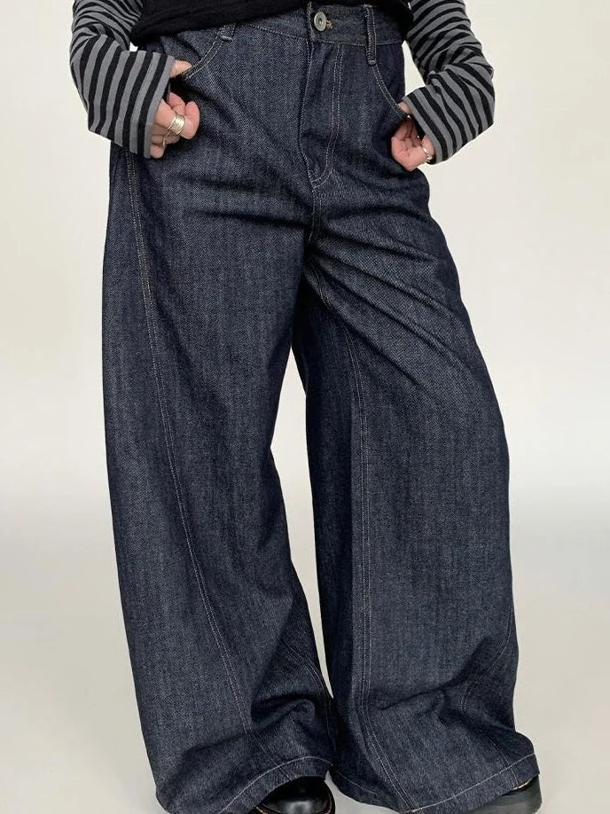 Vintage American Split Flare Jeans Wide Leg Pants