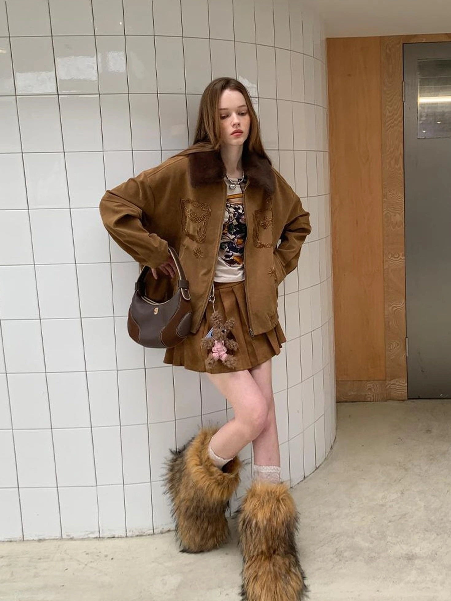 Vintage Beaded Collar Short Coat