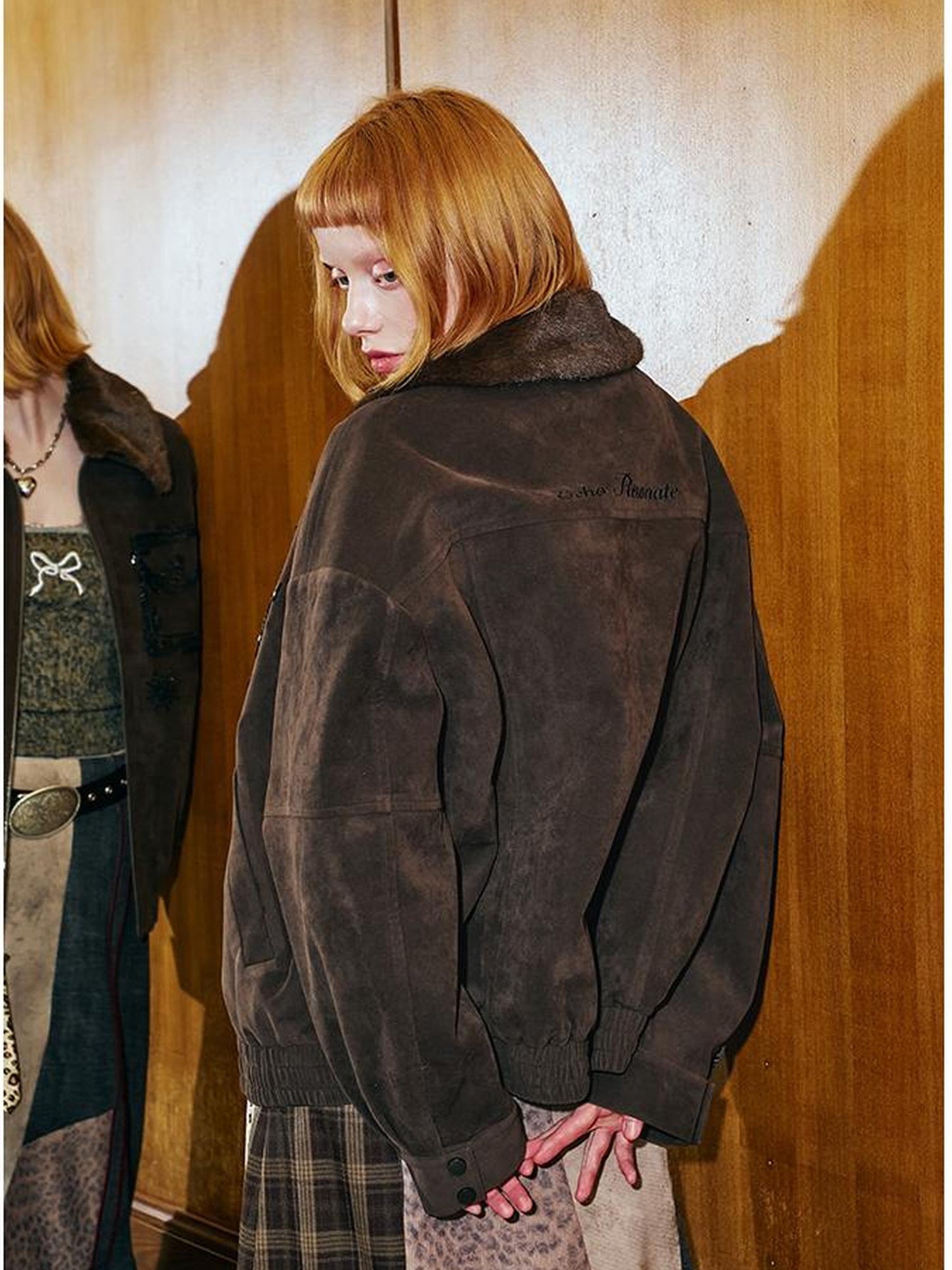 DIDDI MODA Vintage Beaded Collar Short Coat
