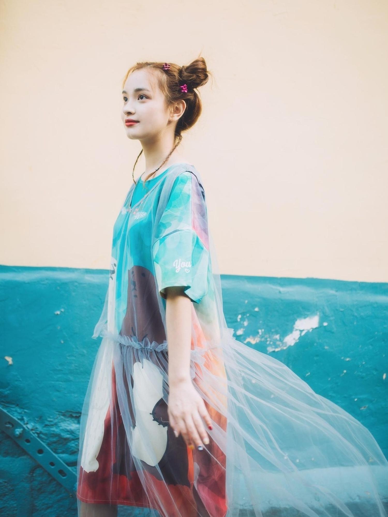 Sweet Mi Vintage Bear Print Oversized T Shirt Dress Summer Casual Long Tee