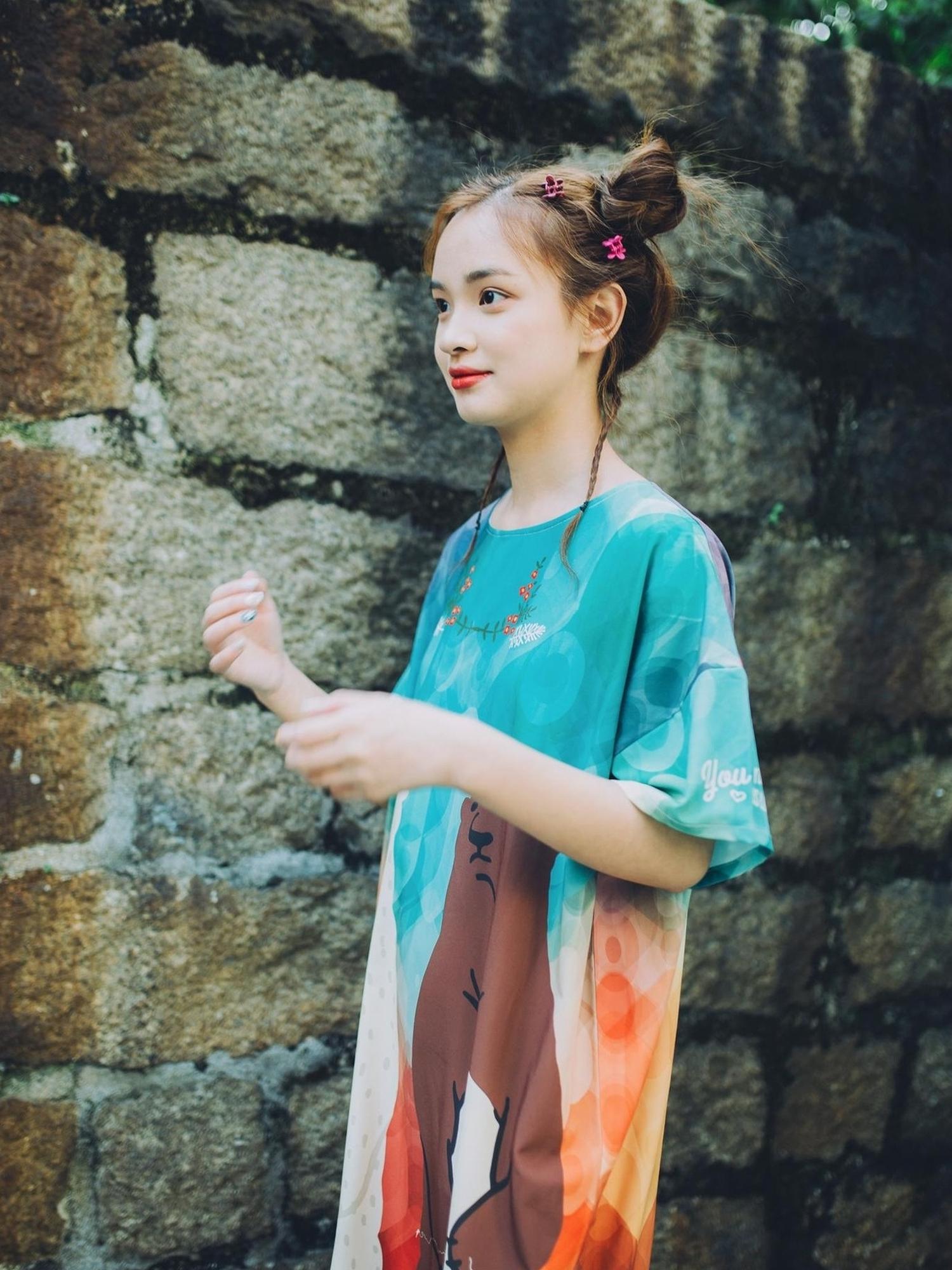 Sweet Mi Vintage Bear Print Oversized T Shirt Dress Summer Casual Long Tee