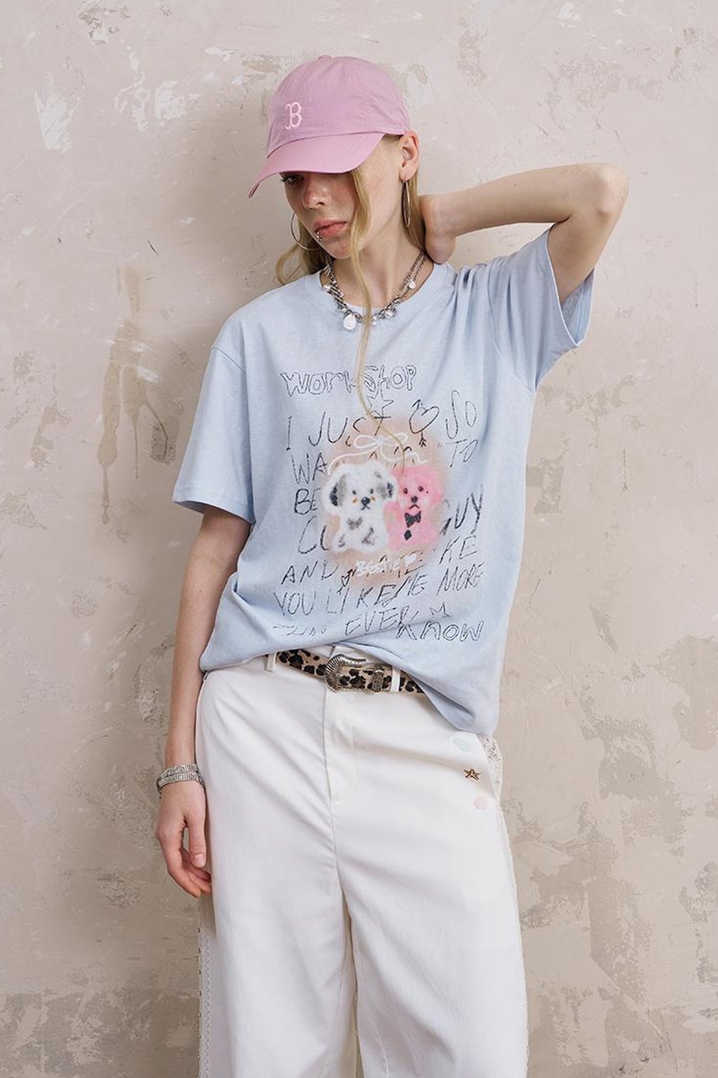 DIDDI MODA Vintage Cartoon Puppy Tee
