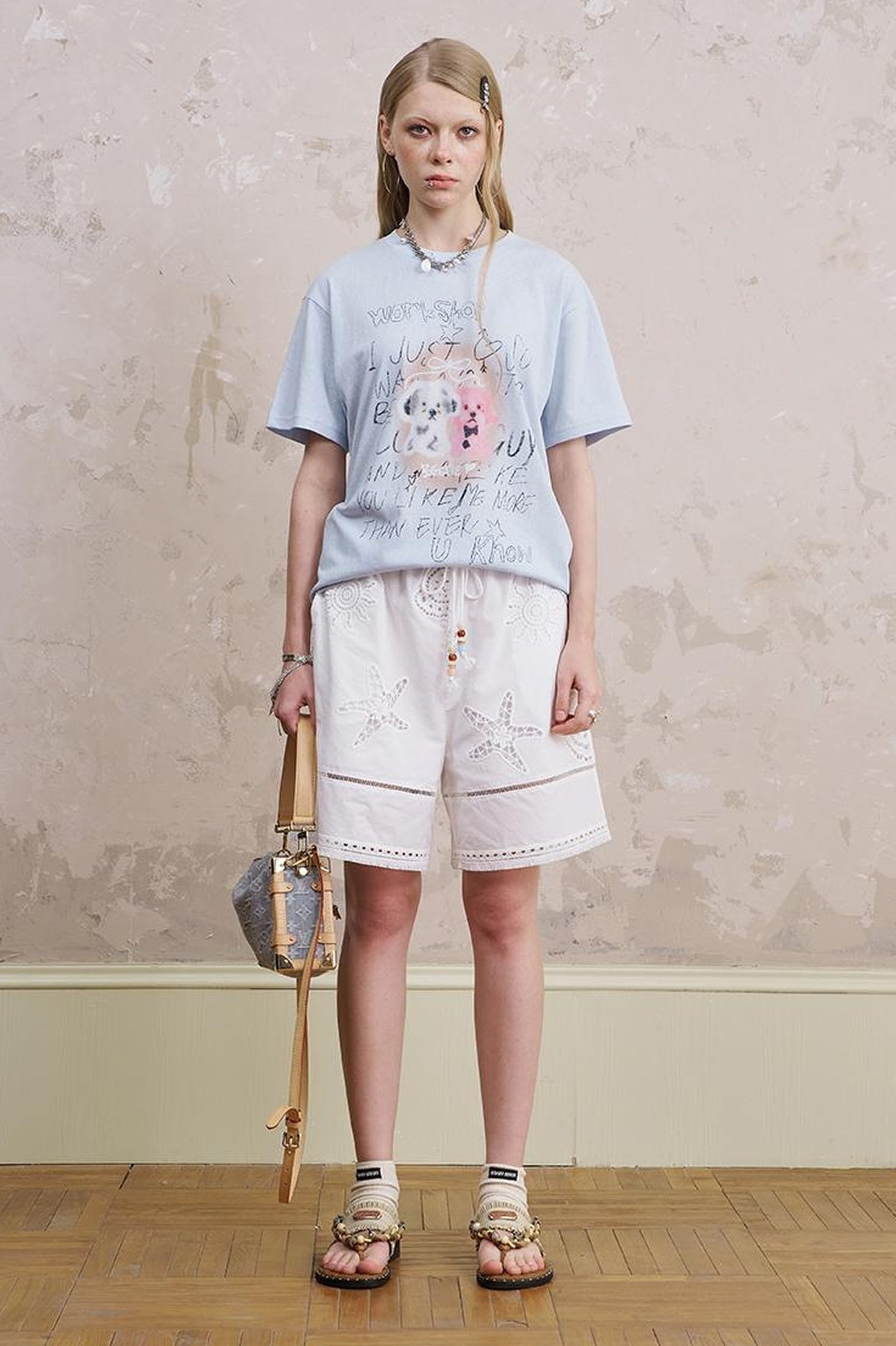 DIDDI MODA Vintage Cartoon Puppy Tee