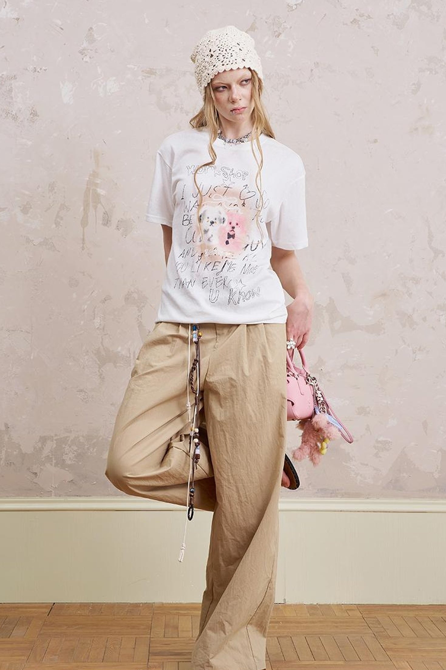 DIDDI MODA Vintage Cartoon Puppy Tee