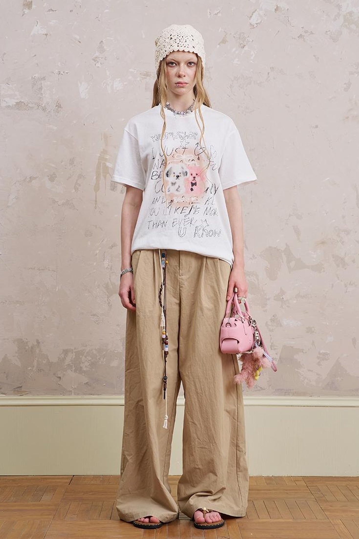 DIDDI MODA Vintage Cartoon Puppy Tee