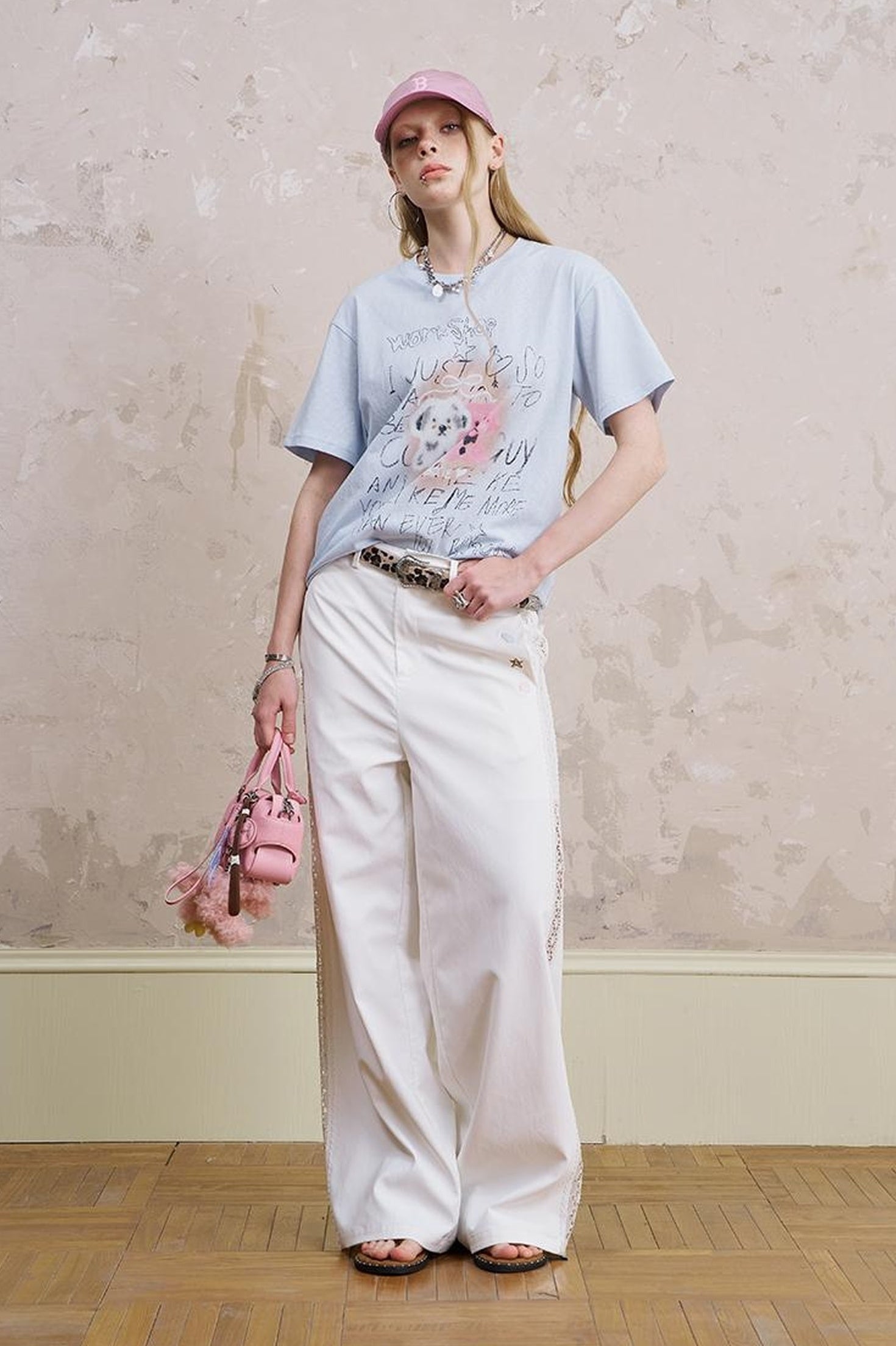 DIDDI MODA Vintage Cartoon Puppy Tee