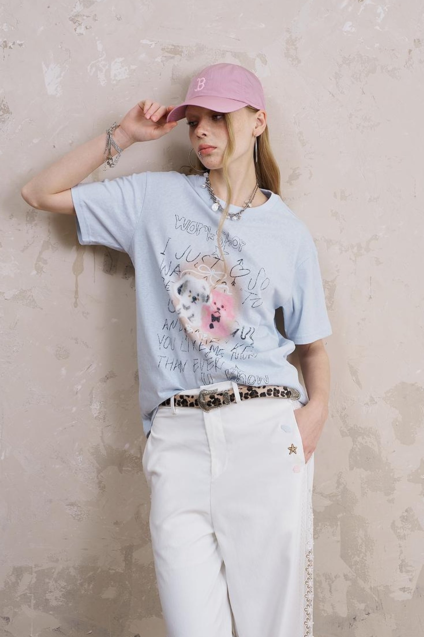 DIDDI MODA Vintage Cartoon Puppy Tee