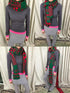 Vintage Christmas Scarf Starry Adventure