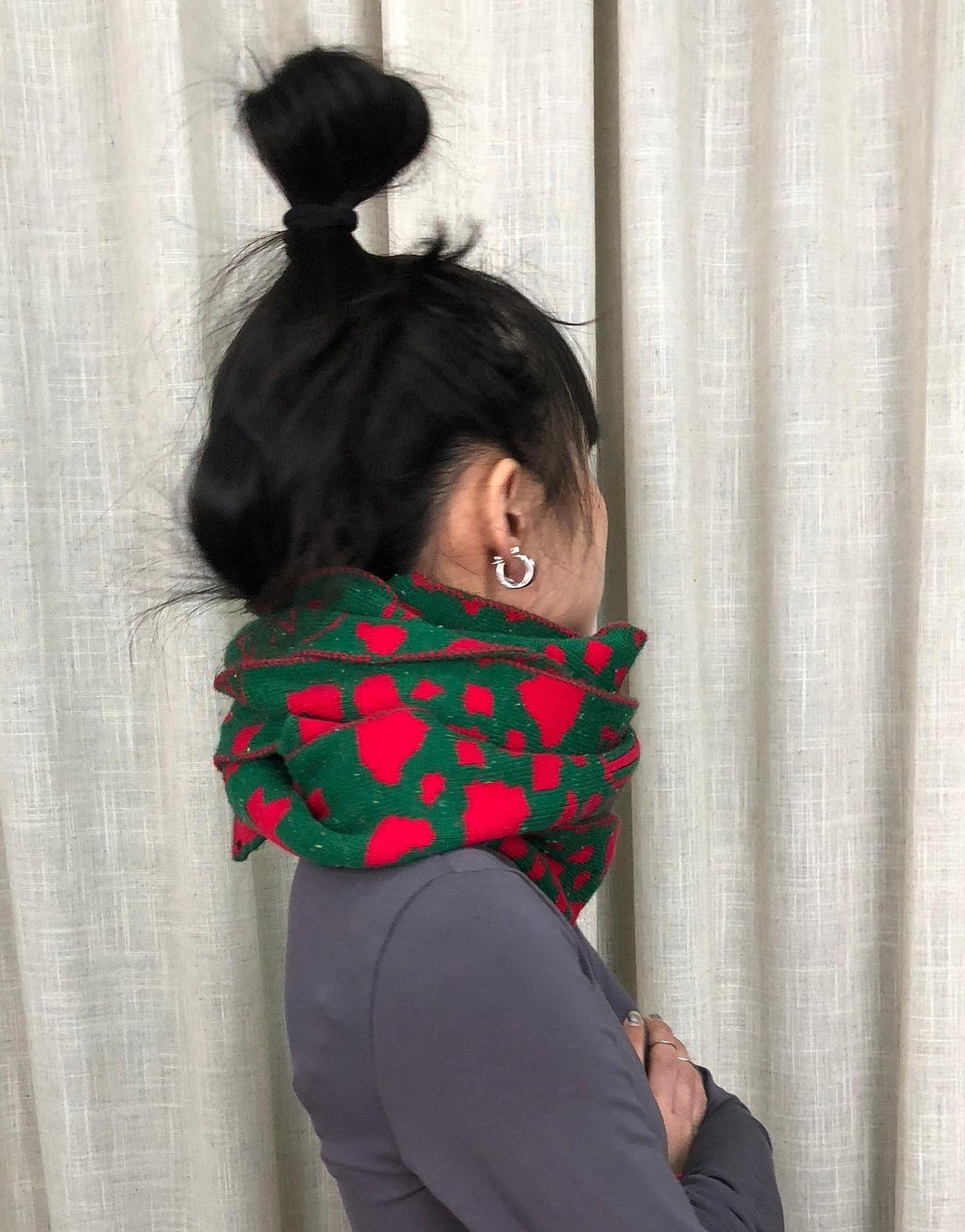 Achihara Vintage Christmas Scarf Starry Adventure