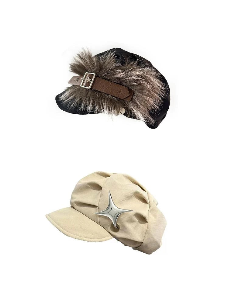 Vintage Cloud Beret Hat For Fall Tokyo Girly Style Caps