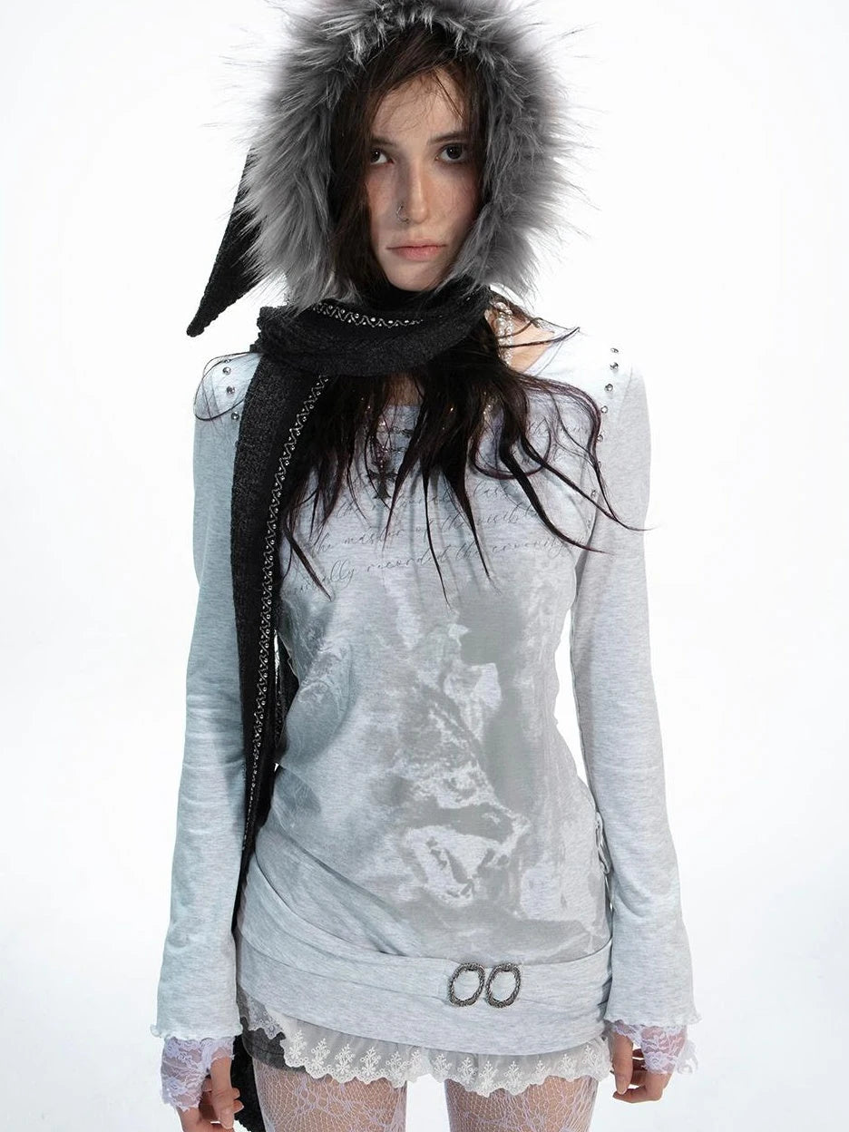 Vintage Crochet Witch Baraclava Scarf & Hat Set Accessories