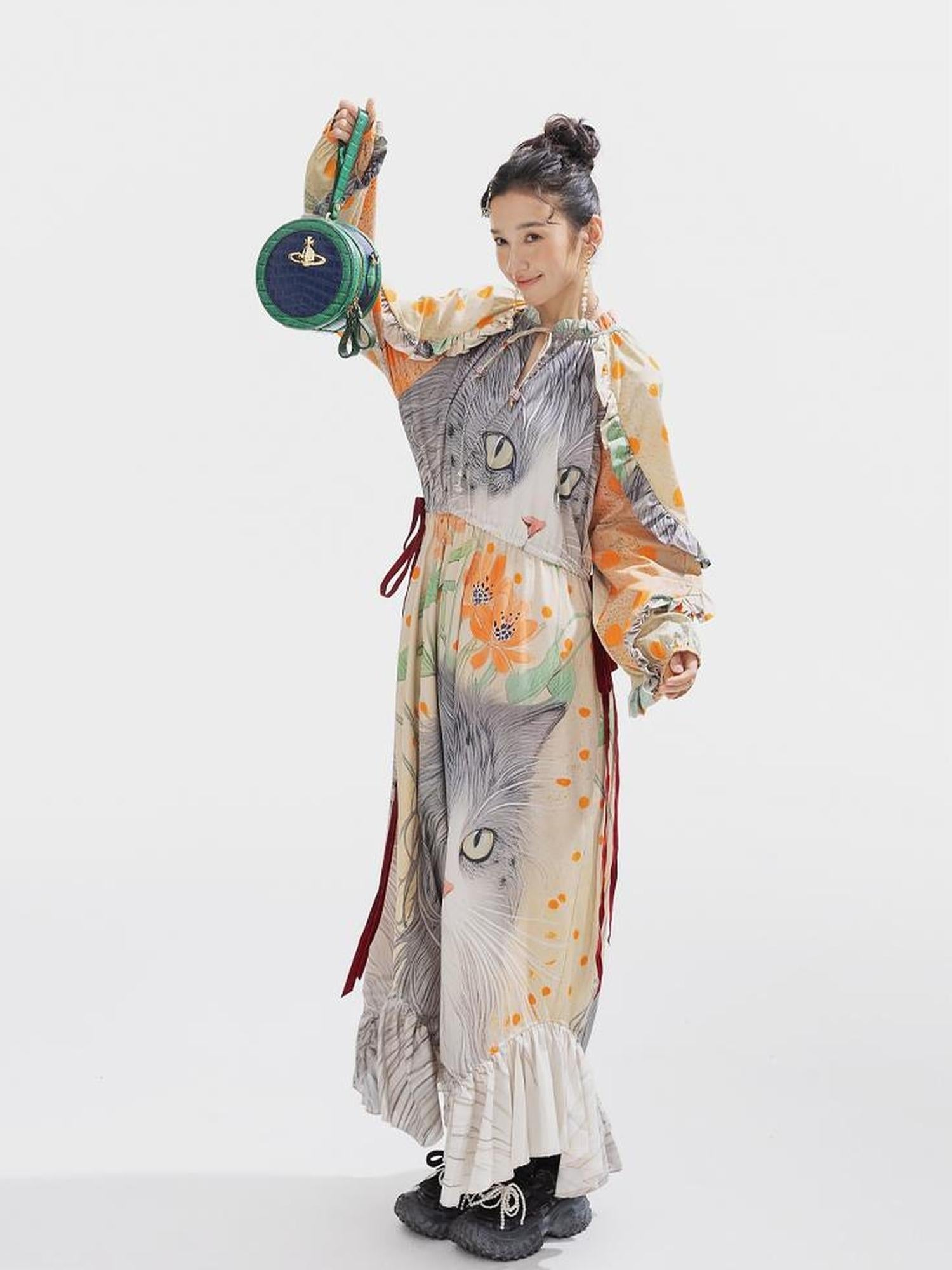 Sweet Mi Vintage Ethnic Print Maxi Dress