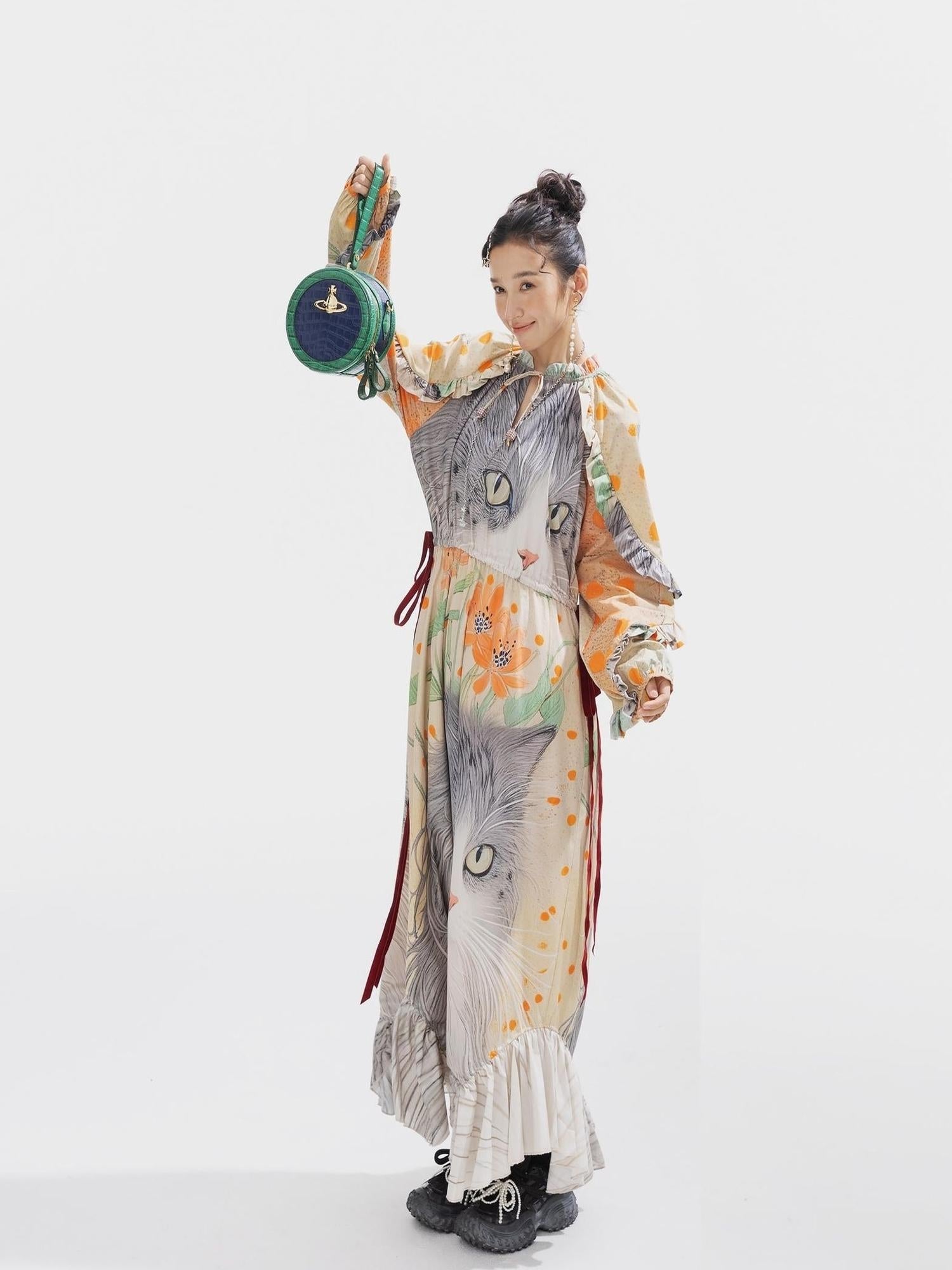 Sweet Mi Vintage Ethnic Print Maxi Dress