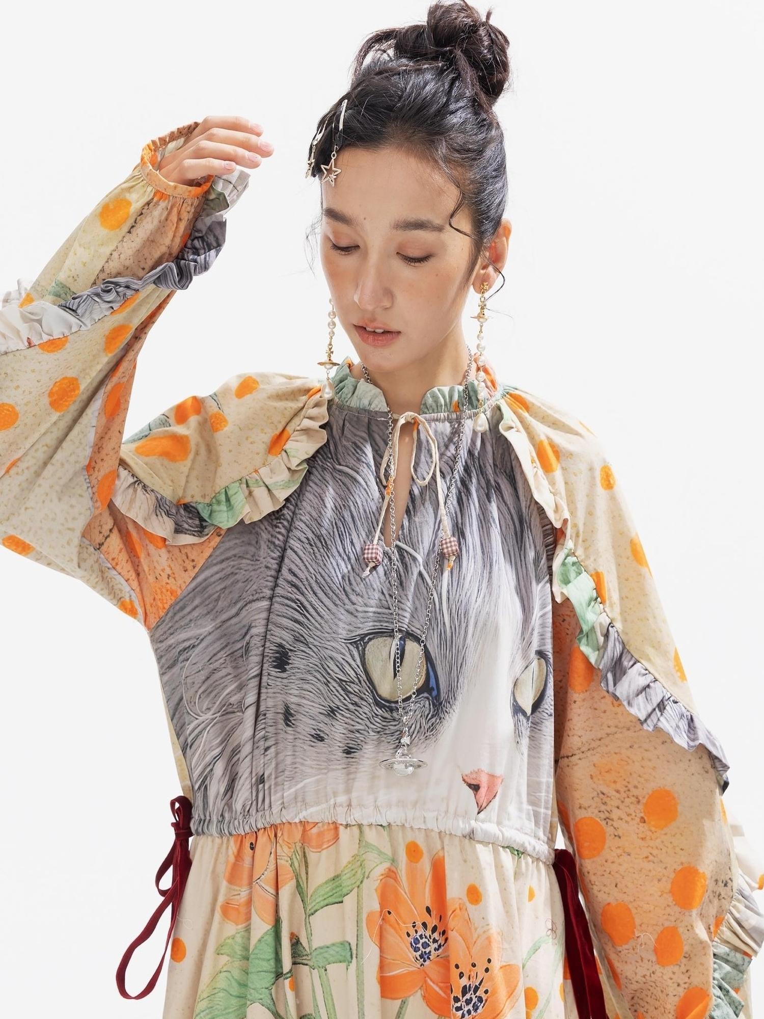 Sweet Mi Vintage Ethnic Print Maxi Dress