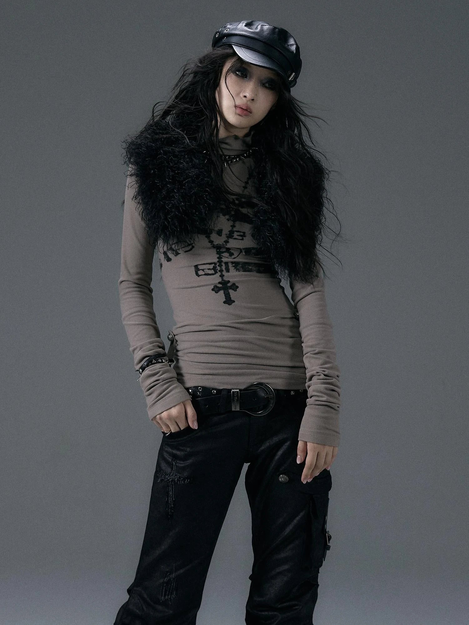 Vintage Faux Fur Scarf Warm Eco-Friendly Shearling Collar