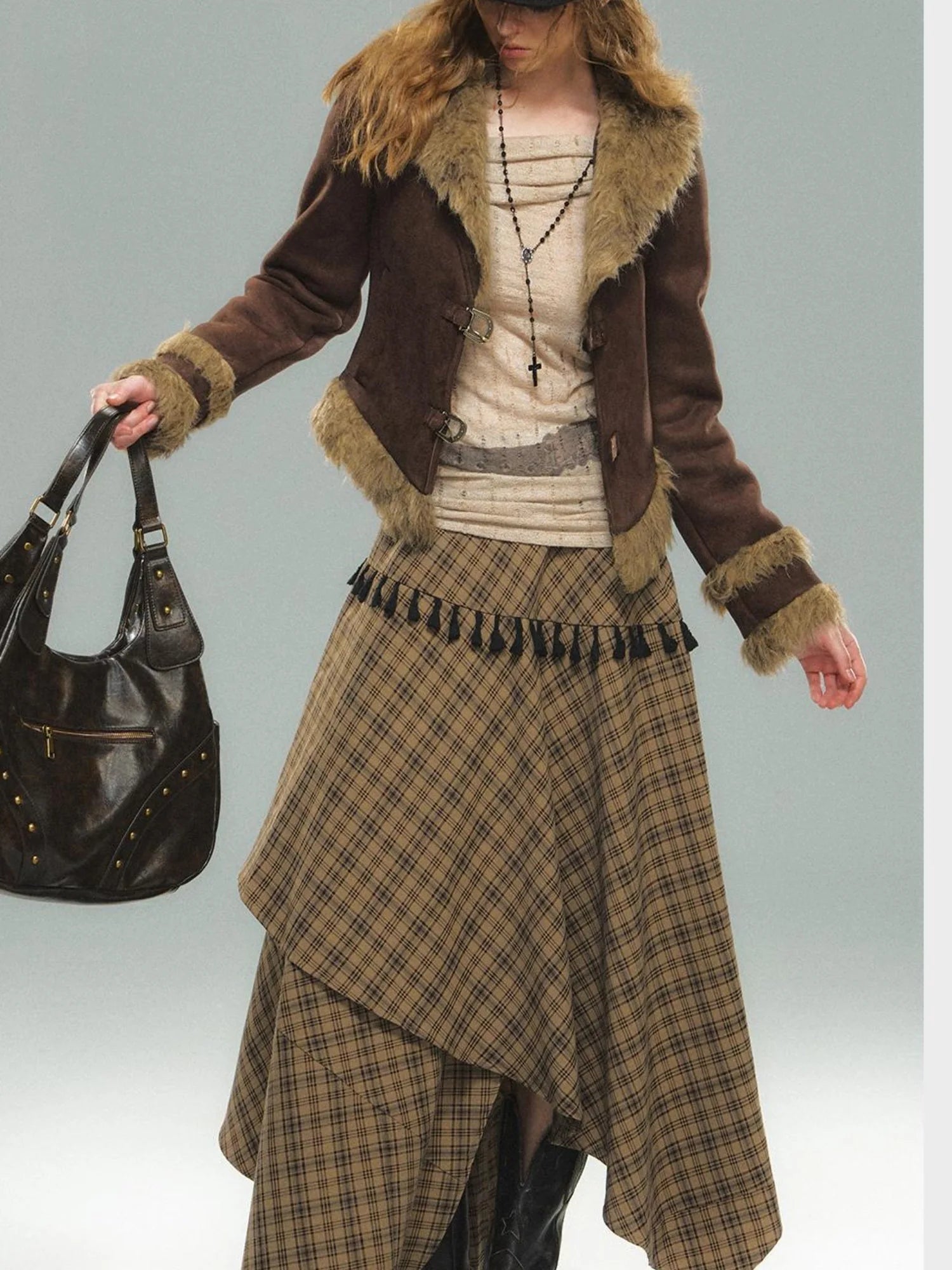 Vintage Floral Handbag For Women Large Capacity Crossbody Bag