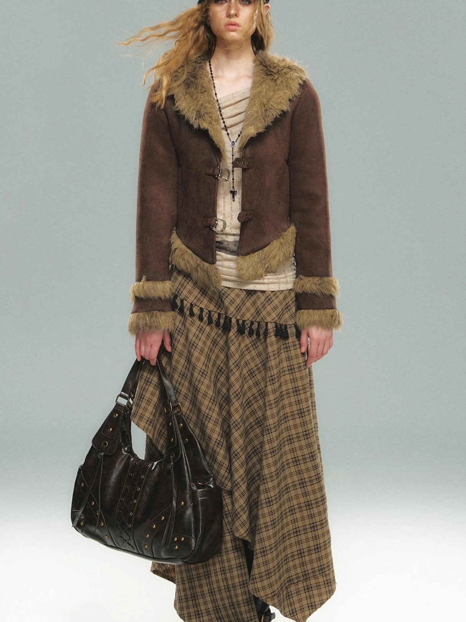 Vintage Floral Handbag For Women Large Capacity Crossbody Bag