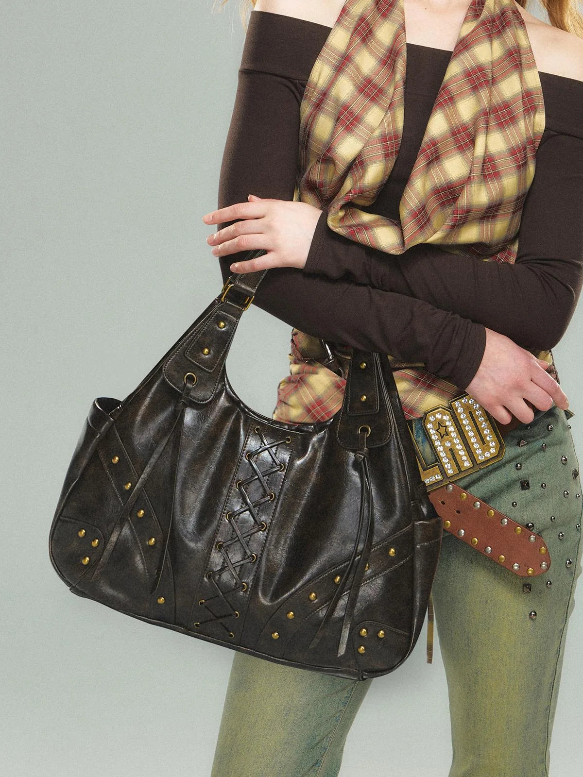 Vintage Floral Handbag For Women Large Capacity Crossbody Bag