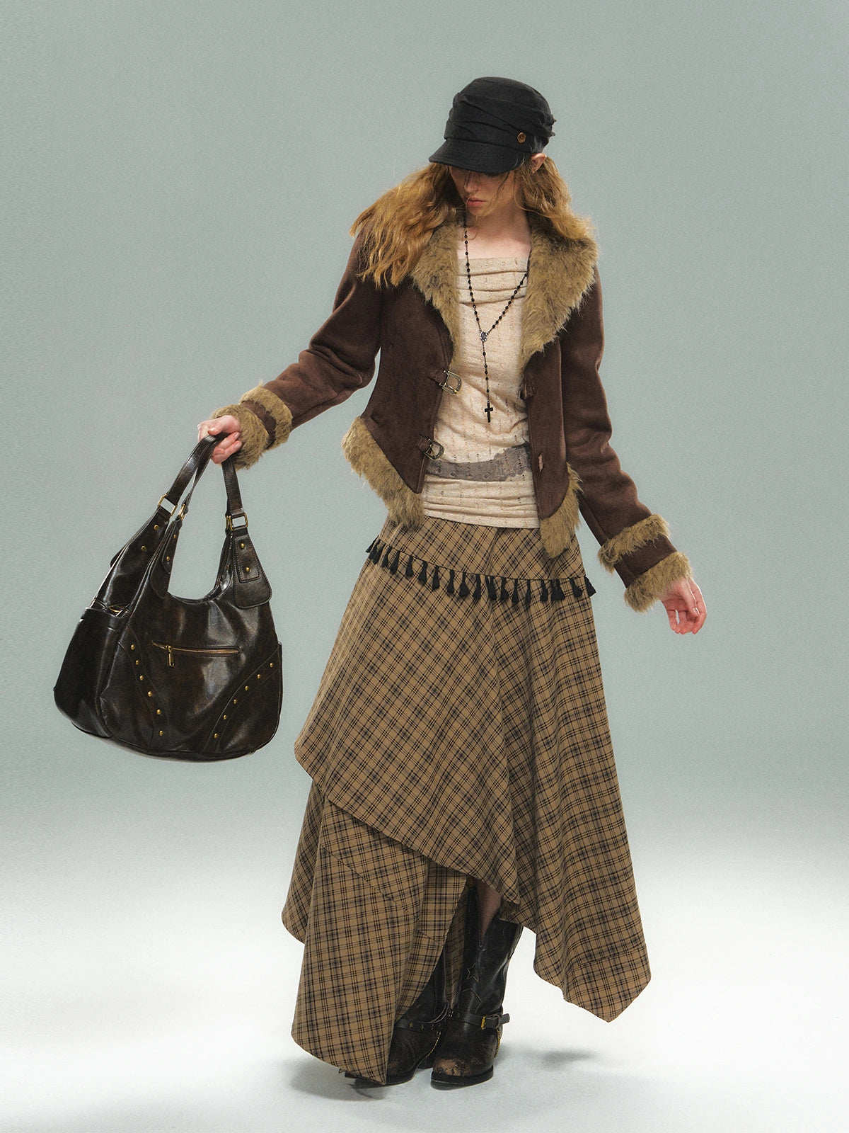 Vintage Floral Handbag For Women Large Capacity Crossbody Bag