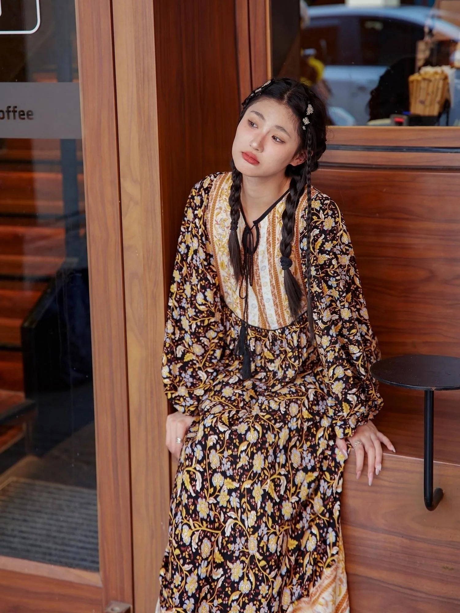 Vintage Floral Maxi Dress