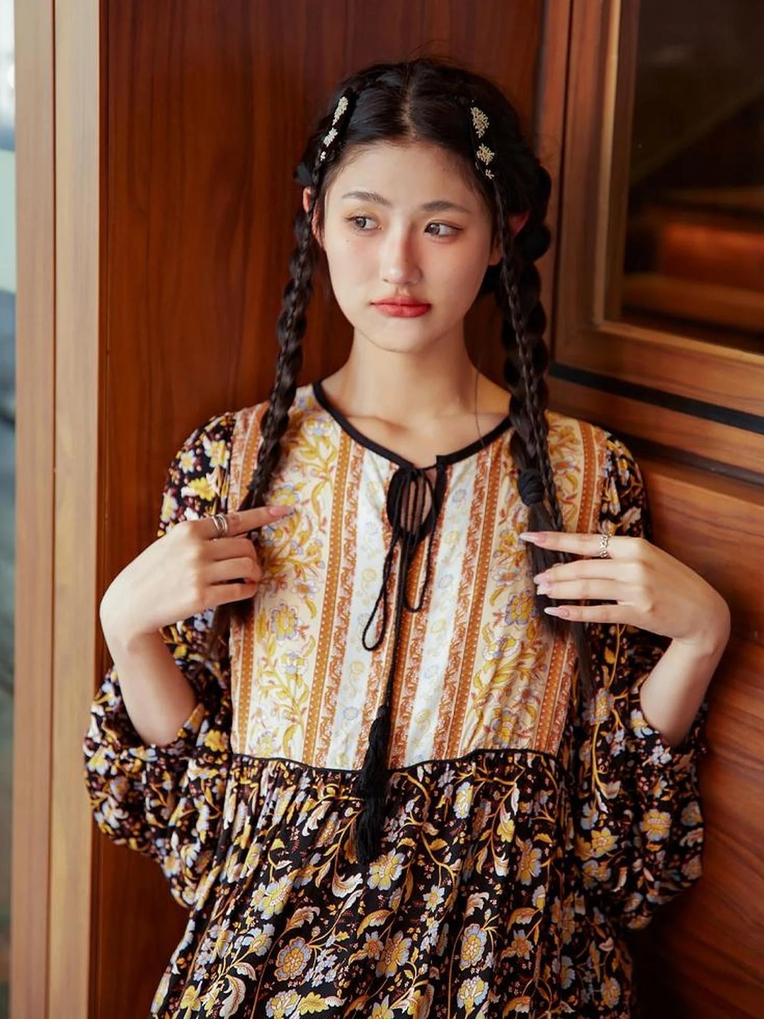 Vintage Floral Maxi Dress