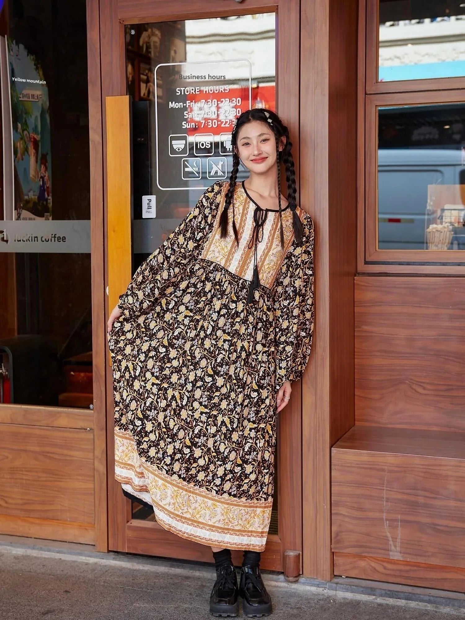 Vintage Floral Maxi Dress