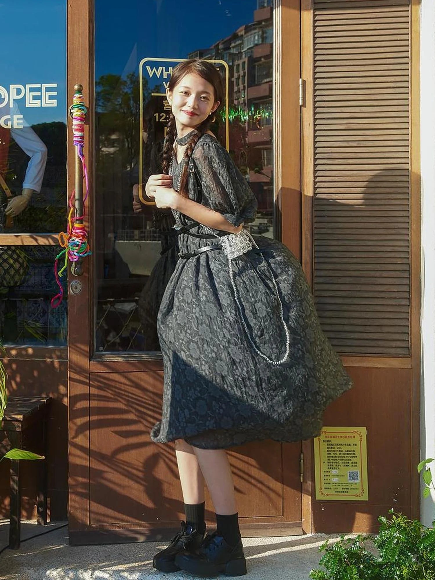 Vintage French Eco Dyed Linen Summer Dress