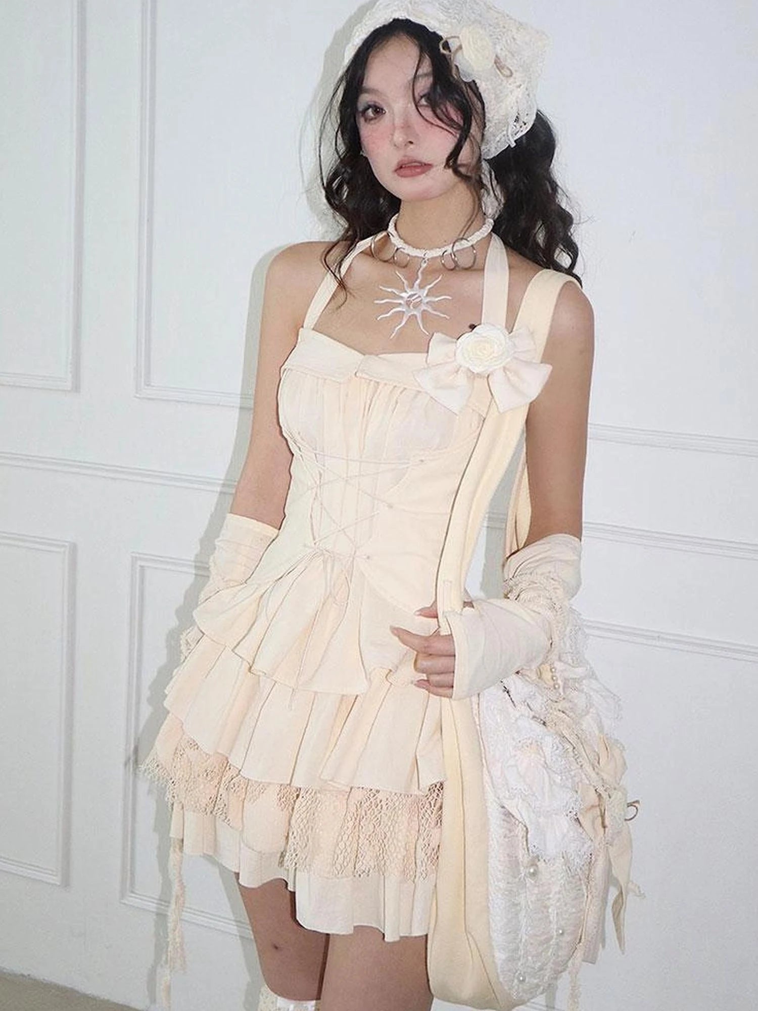 Vintage Inspired Split Maxi Dress With Elastic Waist