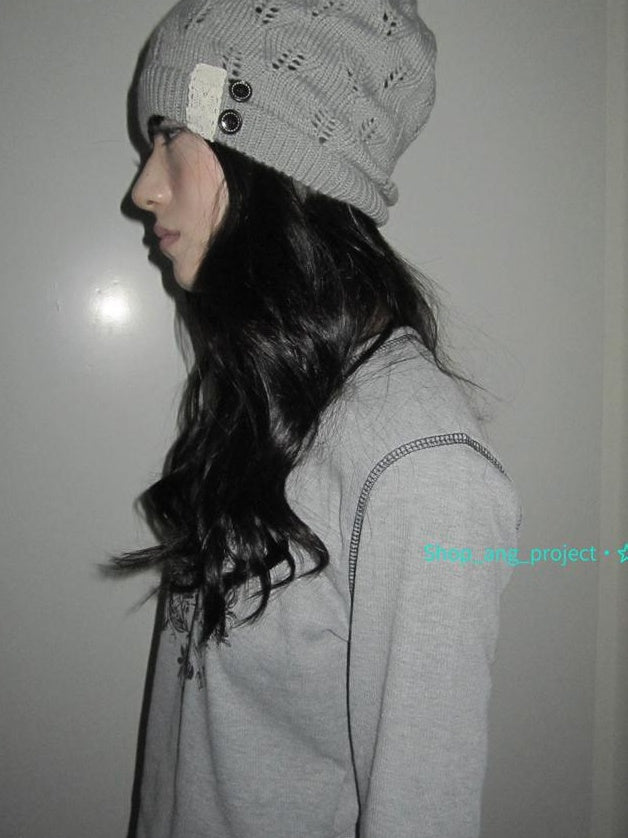 ang project Vintage Knit Beanie Stackable Cuff Hat For Women Men
