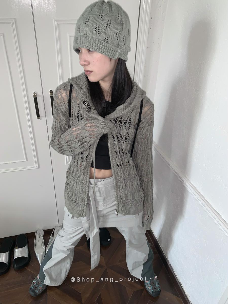 ang project Vintage Knit Beanie Stackable Cuff Hat For Women Men