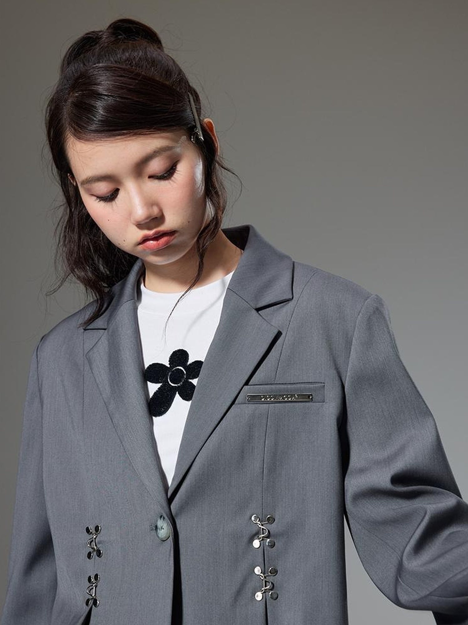 DIDDI MODA Vintage Plaid Schoolgirl Blazer Set