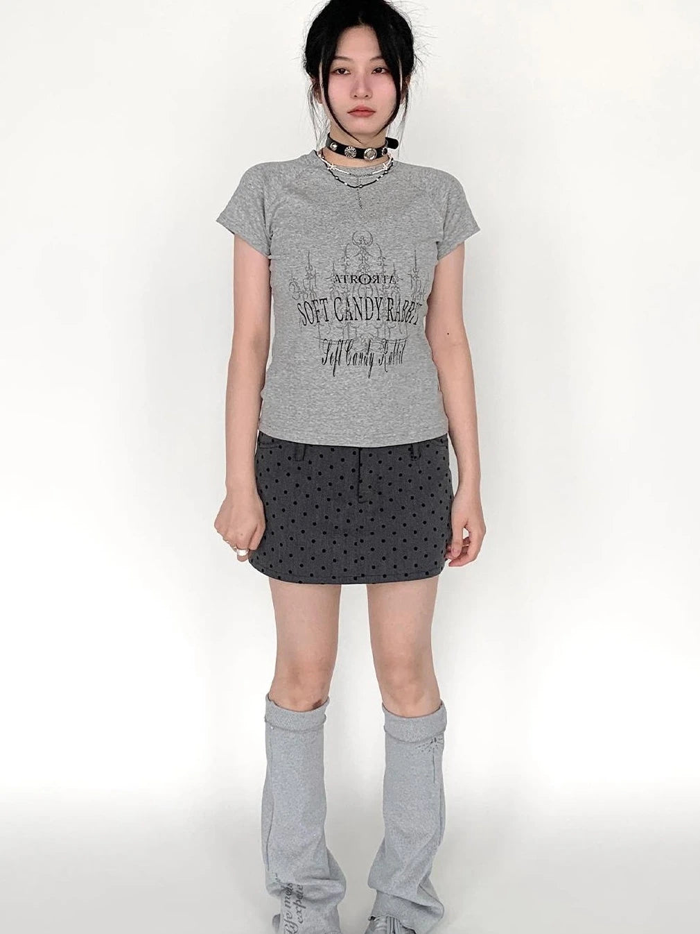 Vintage Print Slim Fit Raglan T-Shirt