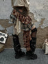 Vintage Punk Plaid Asymmetrical Skirt Women Street Style