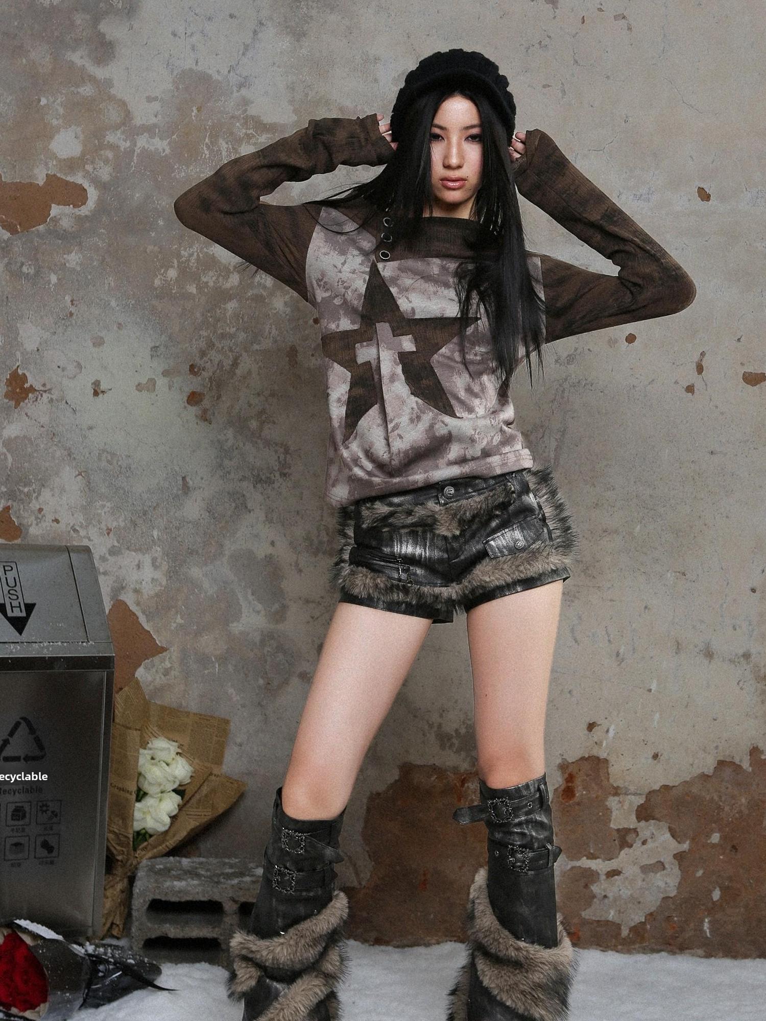 ARIADNAw Vintage Punk Recyclable Knit Top