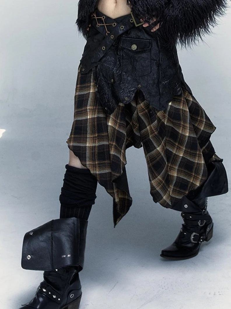 Vintage Punk Rock Cutout Corset Mini Skirt Dresses