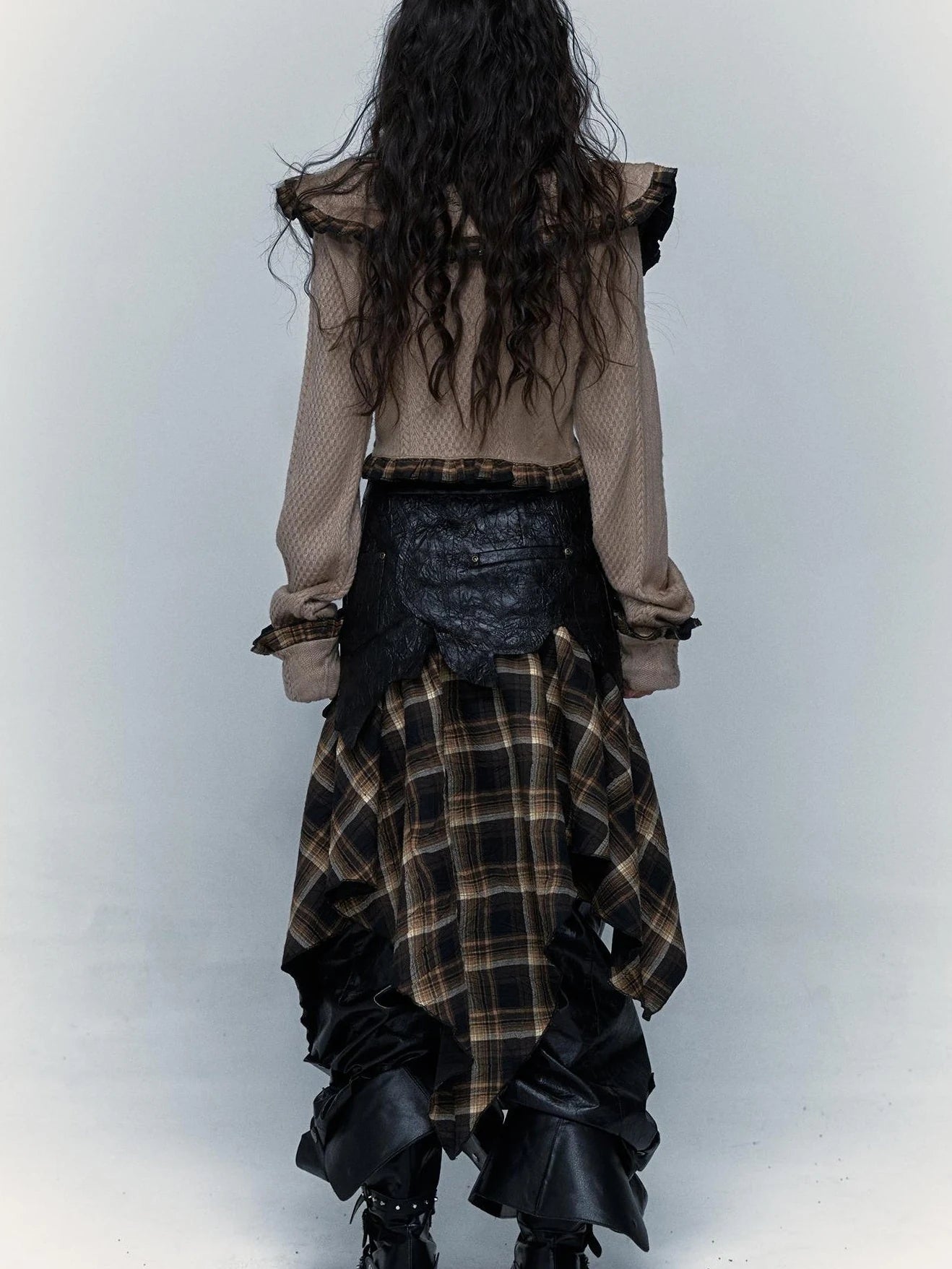 Vintage Punk Rock Cutout Corset Mini Skirt Dresses