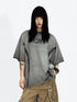 Vintage Stitch Detailed Unisex Washed Tee Loose Fit Cotton