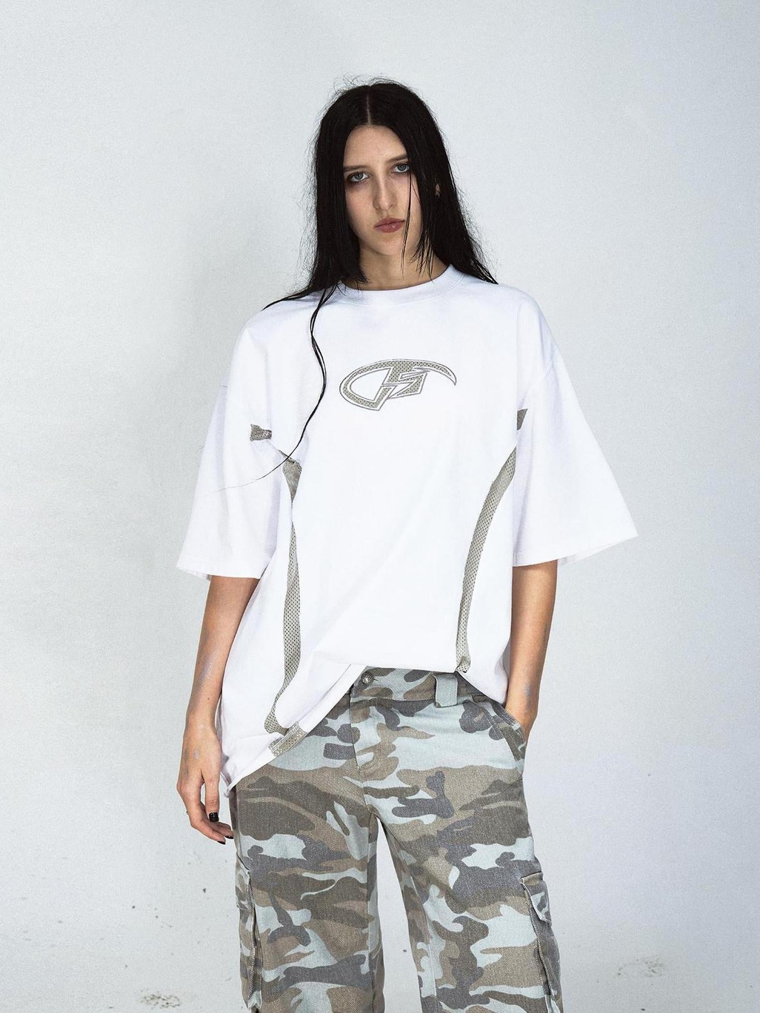 Peoplesense Vintage Stitch Detailed Unisex Washed Tee Loose Fit Cotton