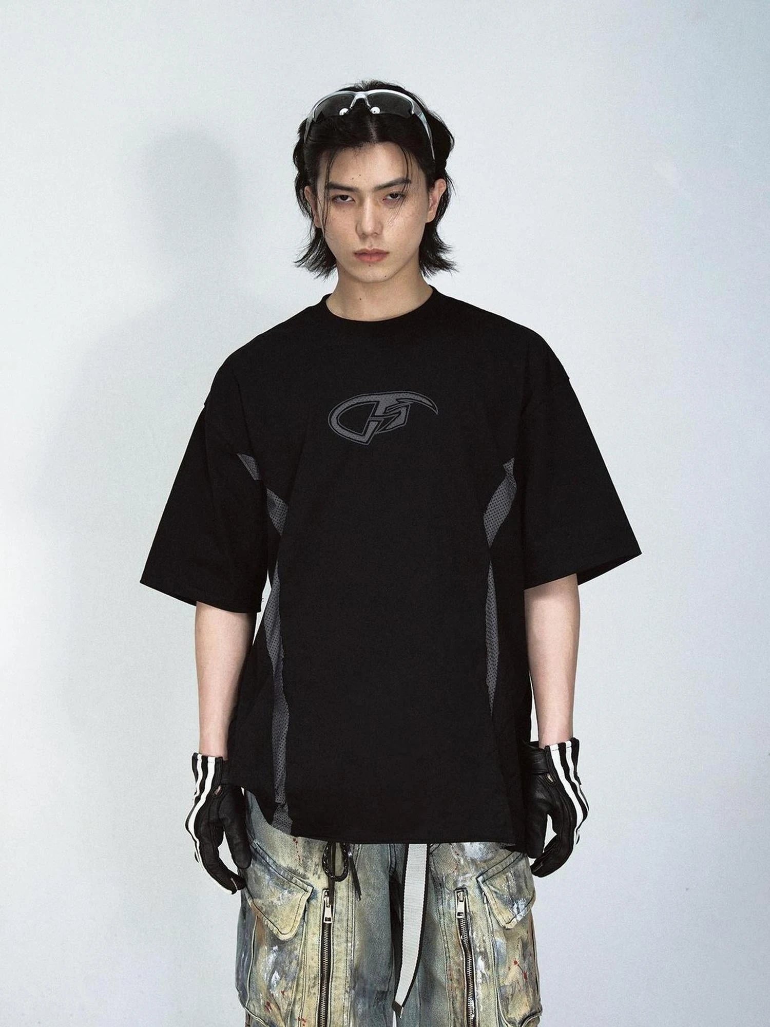 Vintage Stitch Detailed Unisex Washed Tee Loose Fit Cotton