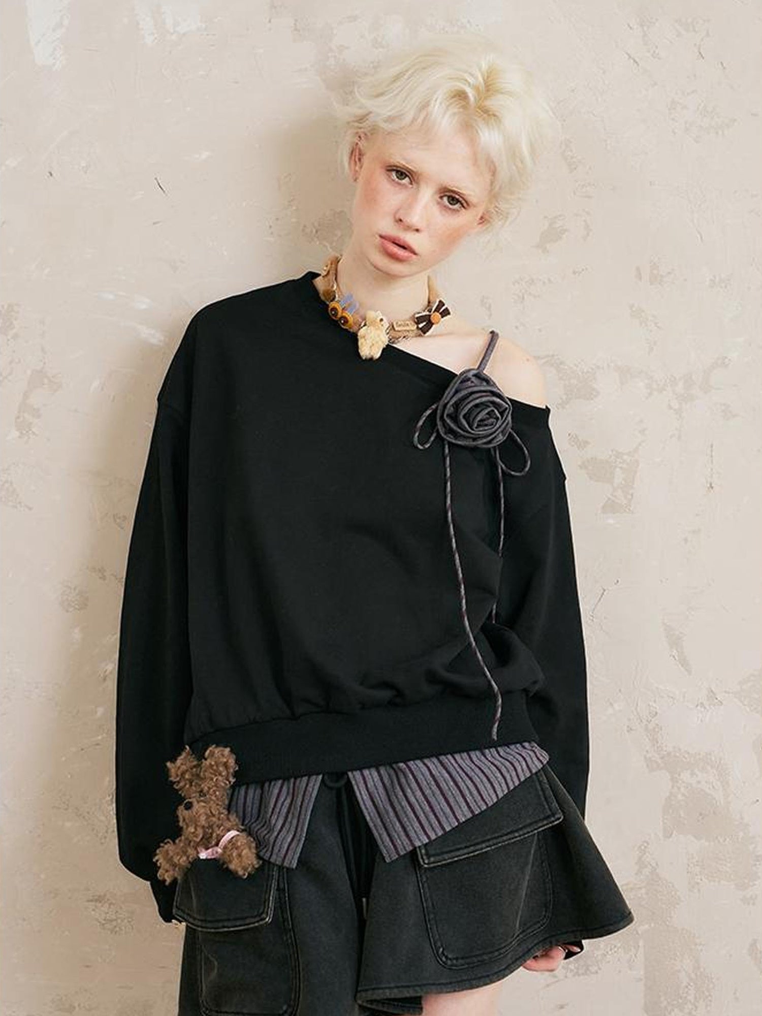 DIDDI MODA Vintage Washed Cargo Mini Skirt With Adjustable Waist