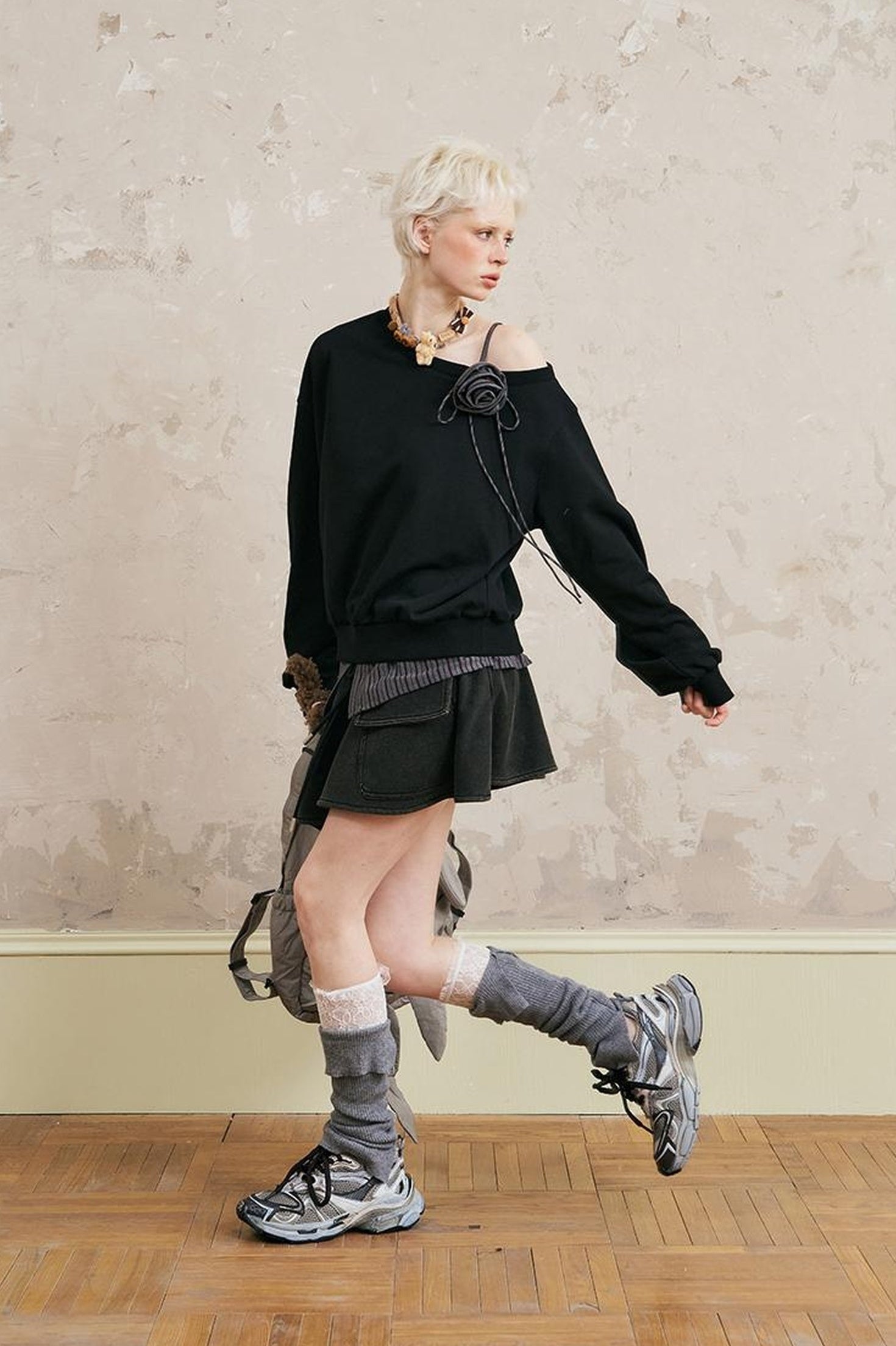 DIDDI MODA Vintage Washed Cargo Mini Skirt With Adjustable Waist