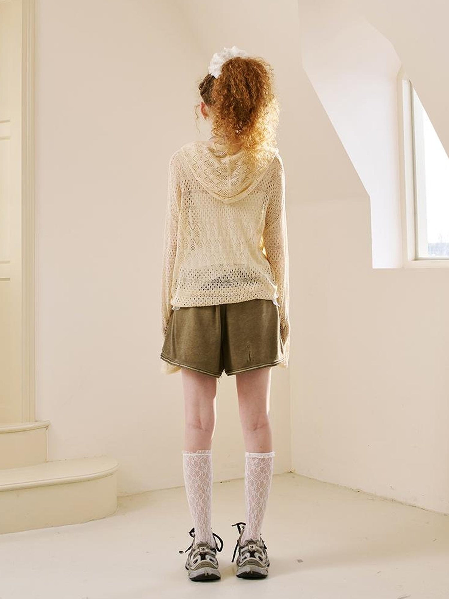 DIDDI MODA Vintage Washed Floral Otton Ounge Horts