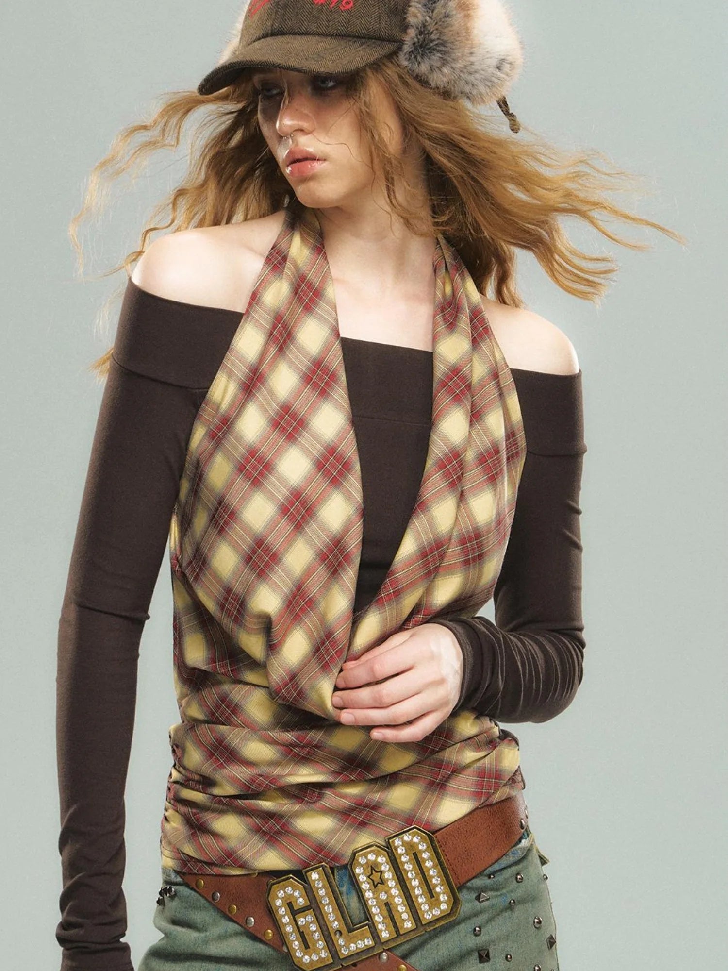 Vintage Wool Baseball Cap Winter Warm Christmas Hat For Women