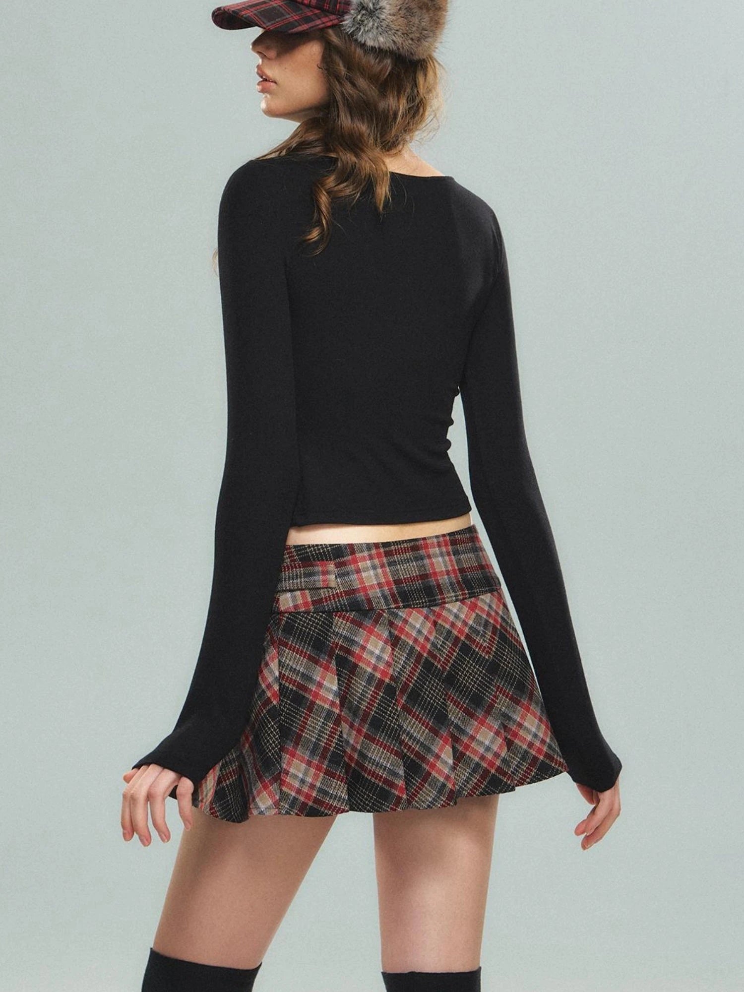 Vintage Wool Baseball Cap Winter Warm Christmas Hat For Women