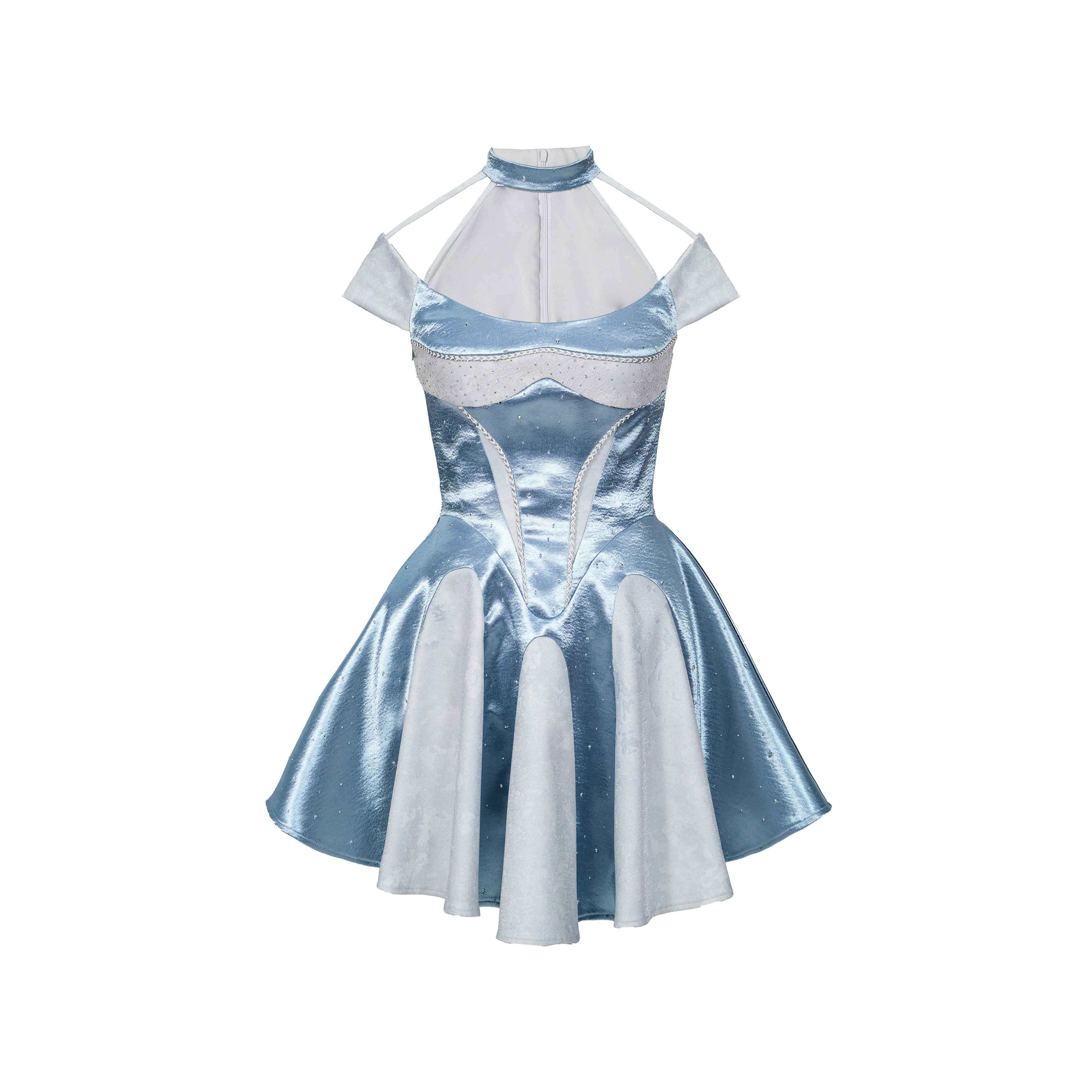 Virtual_Orbit_Blue_Satin_Halter_Neck_Waist_Cinch_A_Line_Women&