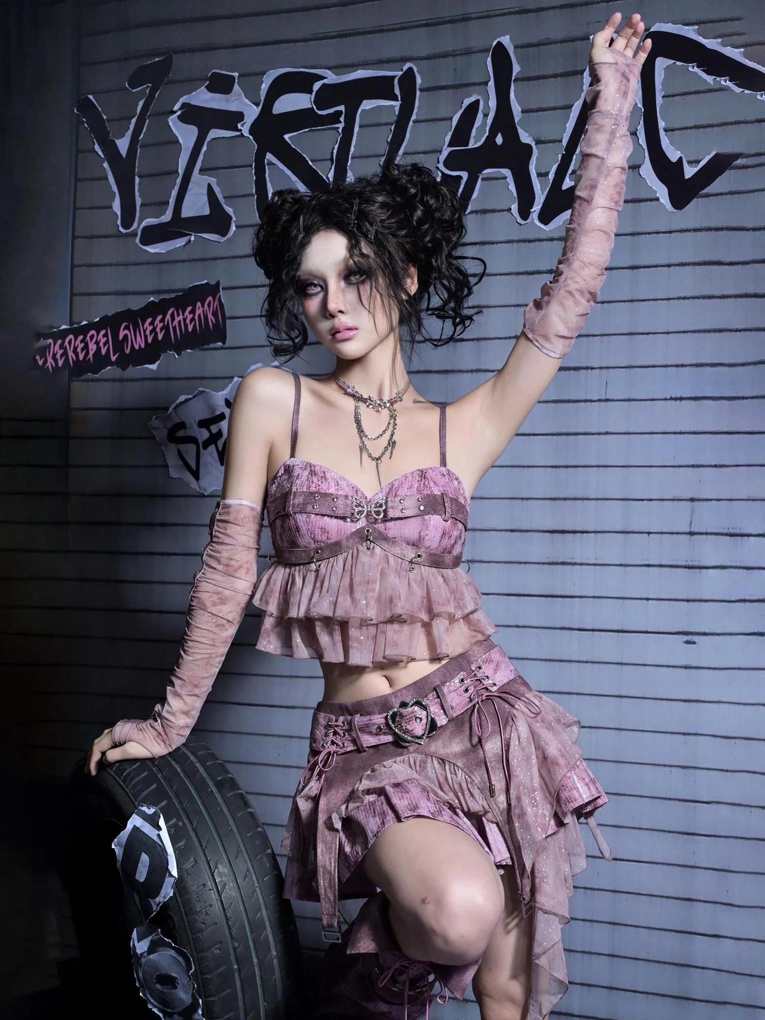 Virtual Orbit Broken Butterfly Cage Top
