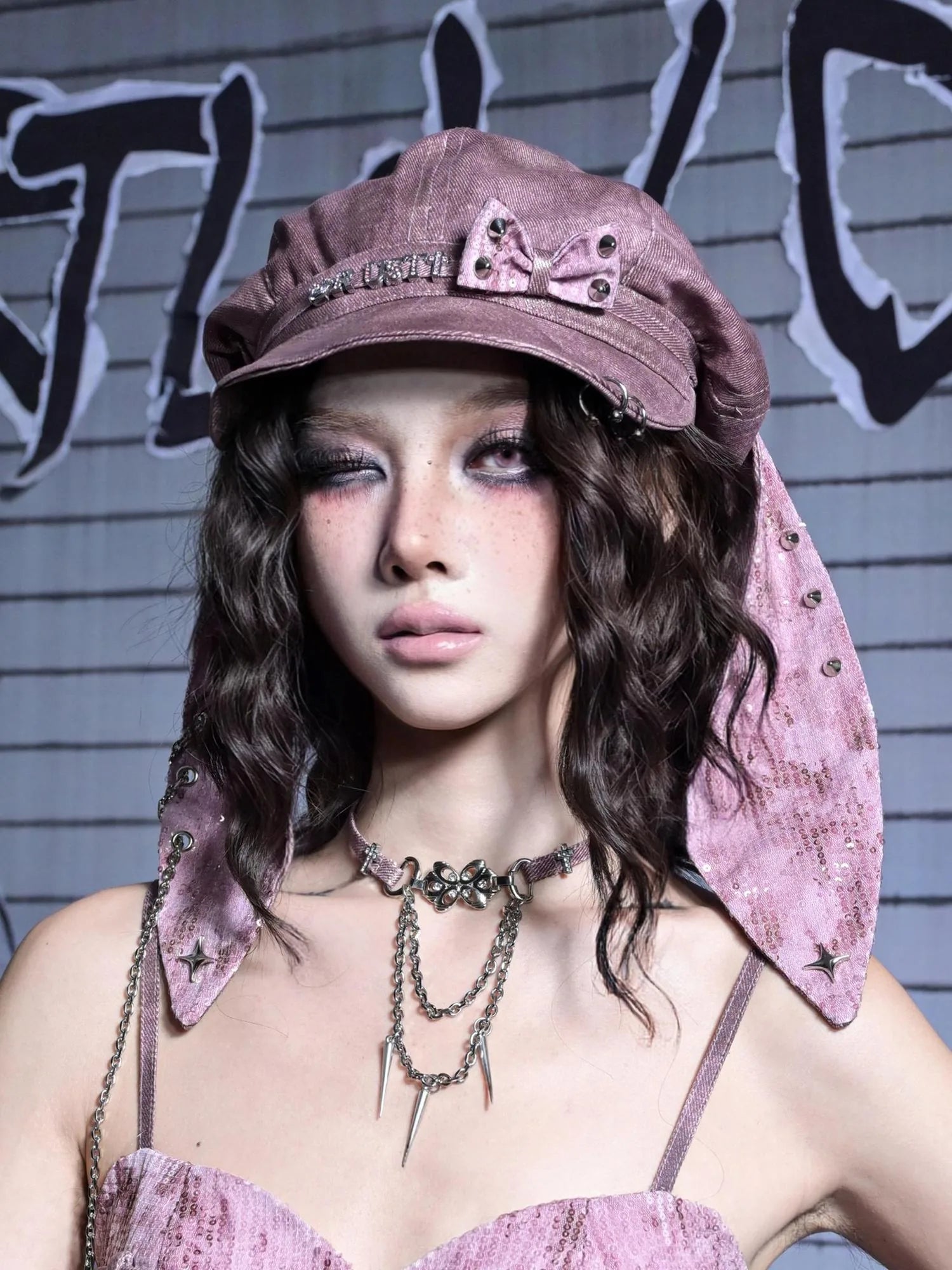 Virtual Orbit Corroded Butterfly Heart Cage Hat